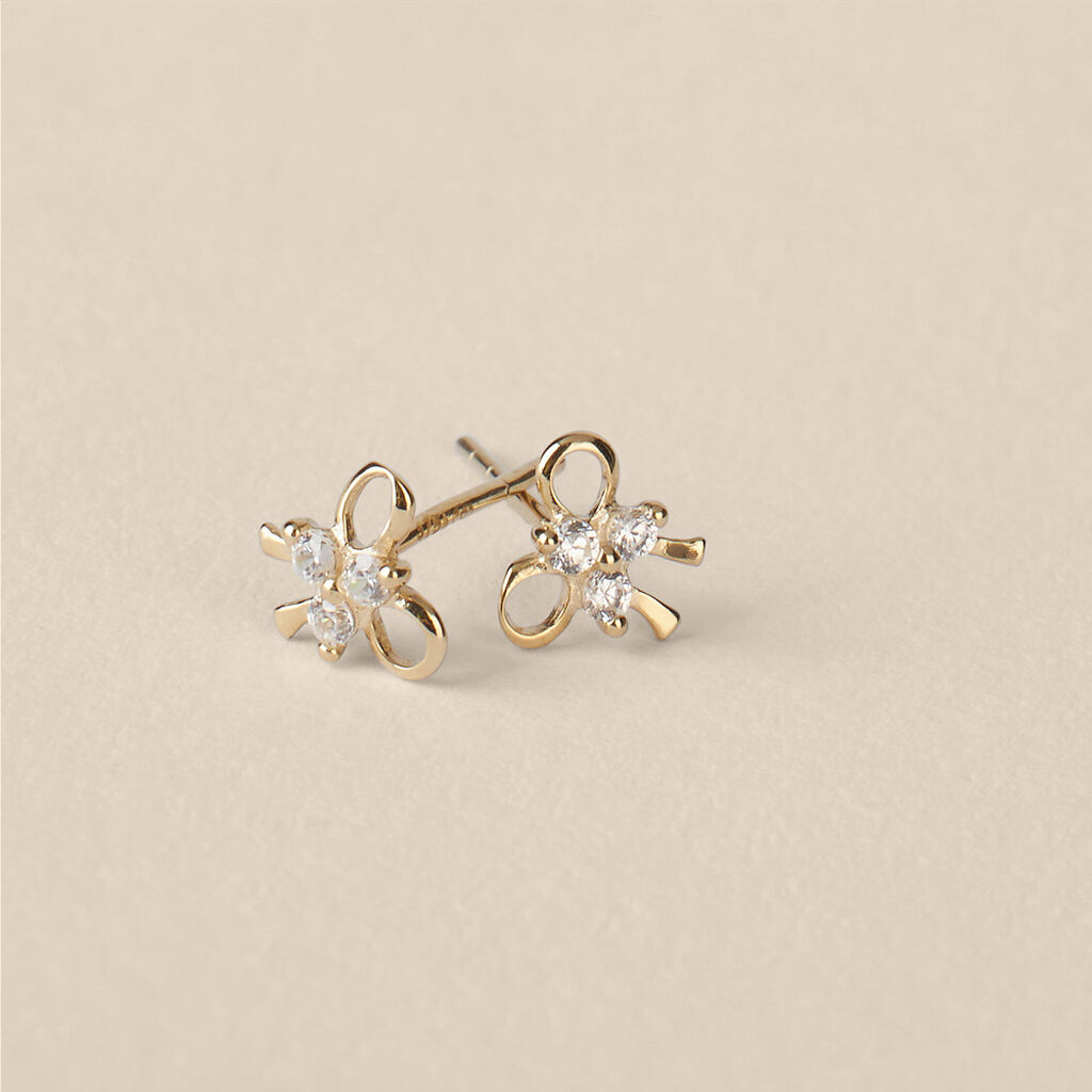 Orecchini Lobo Bon Ton Oro Giallo Cubic Zirconia - Orecchini a Lobo Donna | Stroili