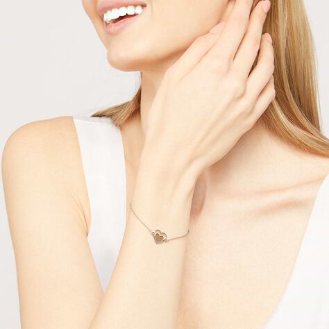 Bracciale Silver Collection Argento Bicolore Bianco / Rosa - Bracciali con Incisione Donna | Stroili