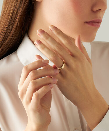 Fede Classica Diamantata 4 mm Oro Giallo
