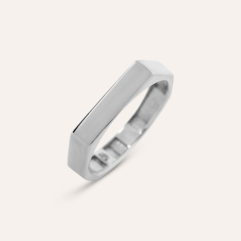 Anello Fedina L'homme Or Oro Bianco - Fedine Uomo | Stroili