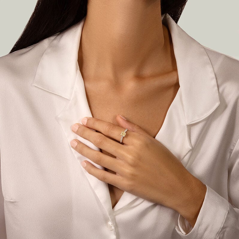 Anello Solitario Diamade Oro Bianco Diamante Lab-Grown - Anelli con Pietre Donna | Stroili