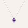 Collana Punto Luce Amélie Oro Bianco Ametista Cubic Zirconia