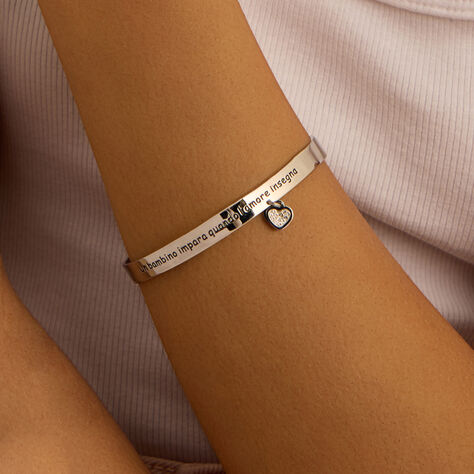 Bangle Sunrise Acciaio Cristallo - Bracciali Rigidi Donna | Stroili