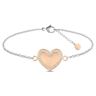 Bracciale Sunrise Acciaio Bicolore Bianco / Rosa Cristallo