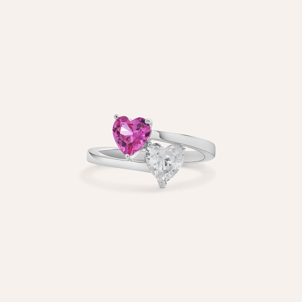 Anello Contrarie Silver Elegance Argento Rodiato Cubic Zirconia - Anelli con Pietre Donna | Stroili