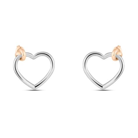 Orecchini Pendenti Sunrise Acciaio Bicolore Bianco / Rosa - Orecchini Pendenti Donna | Stroili