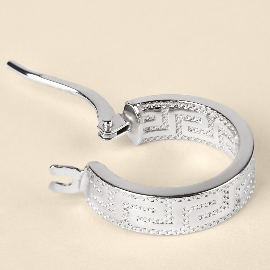 Orecchini A Cerchio Toujours Oro Bianco - Orecchini a Cerchio Donna | Stroili