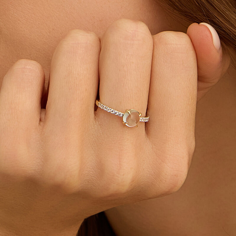 Anello Solitario Amélie Oro Giallo Topazio Cubic Zirconia - Regalo per Cerimonie Religiose Donna | Stroili