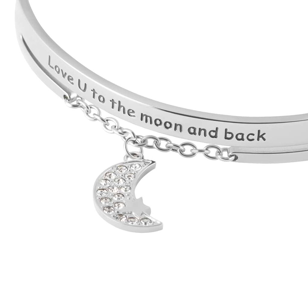 Bangle Lady Message Acciaio Cristallo - Bracciali Rigidi Donna | Stroili