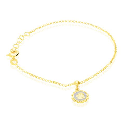 Bracciale in argento dorato con charm Angelo - Bracciali Donna | Stroili