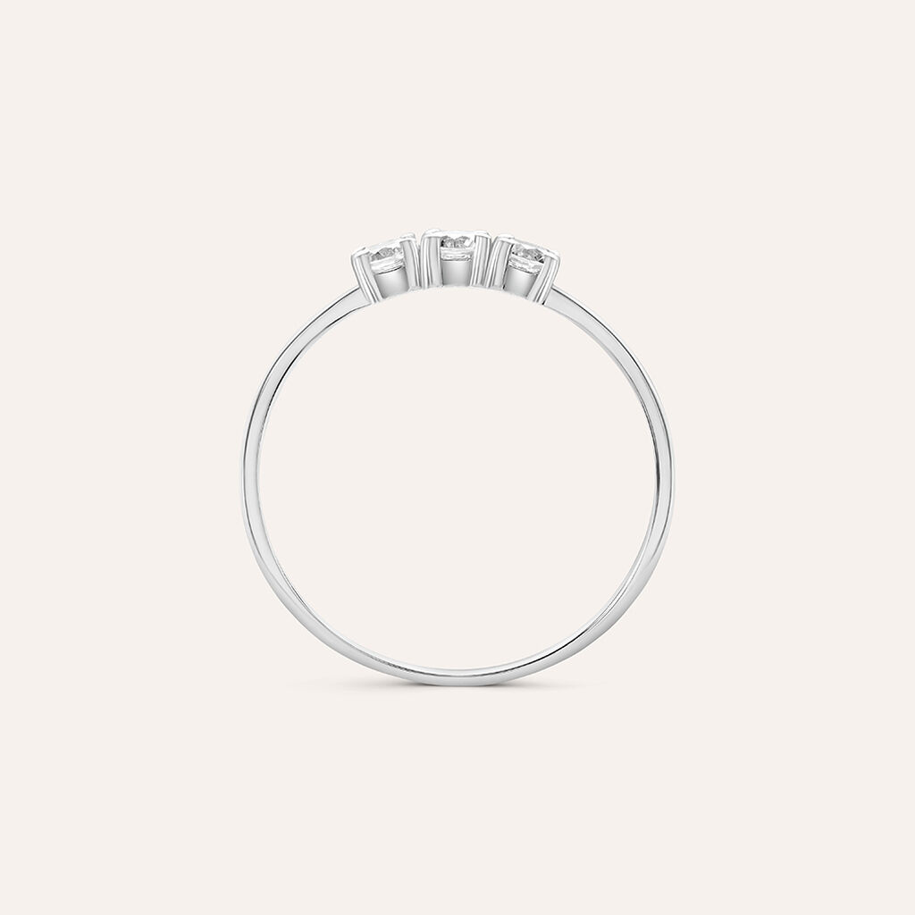 Anello Trilogy Claire Oro Bianco Cubic Zirconia - Anelli con Pietre Donna | Stroili
