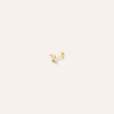 Piercing Orecchio Bon Ton Oro Giallo Opale