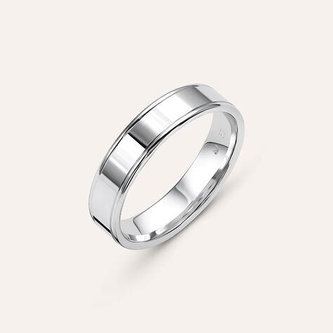 Fede Classica 4.5 mm Oro Bianco - Anelli con Incisione Uomo | Stroili