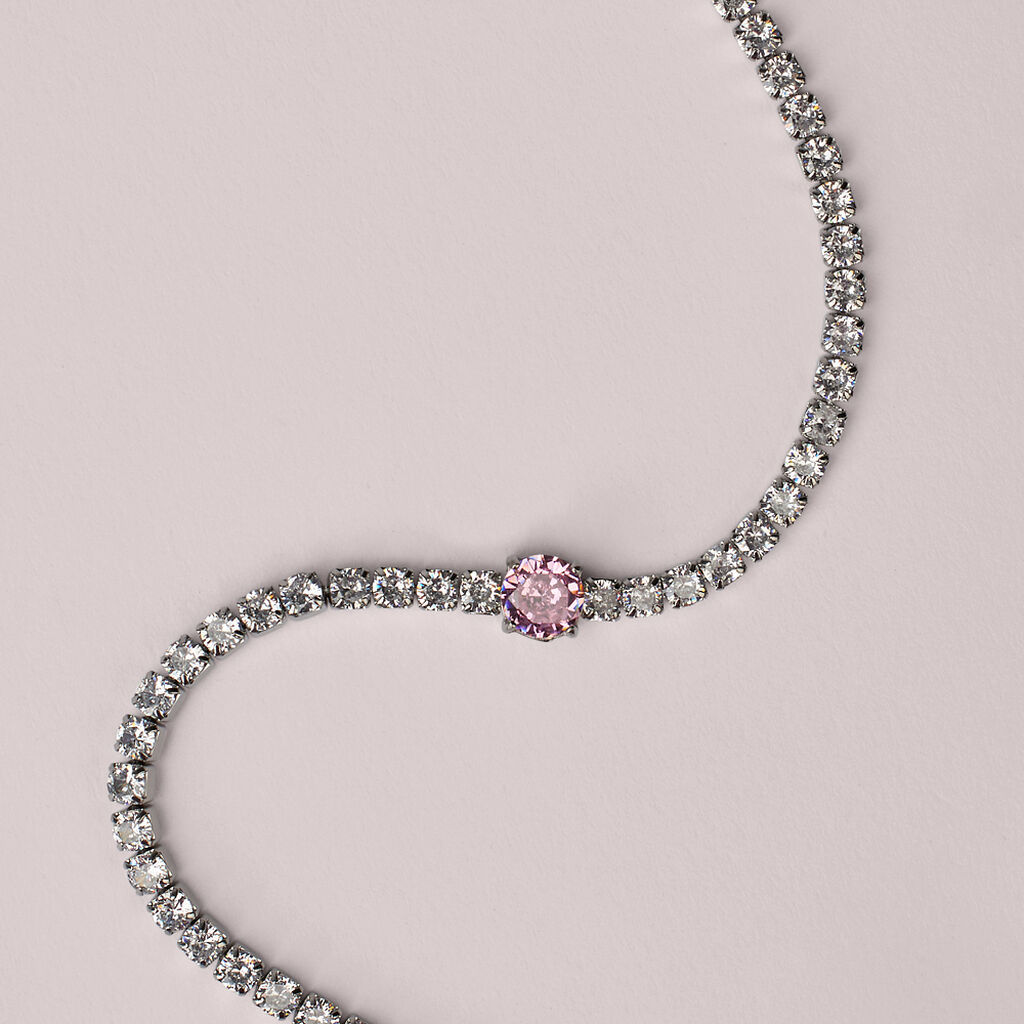 Bracciale Tennis Aura Acciaio Cristallo