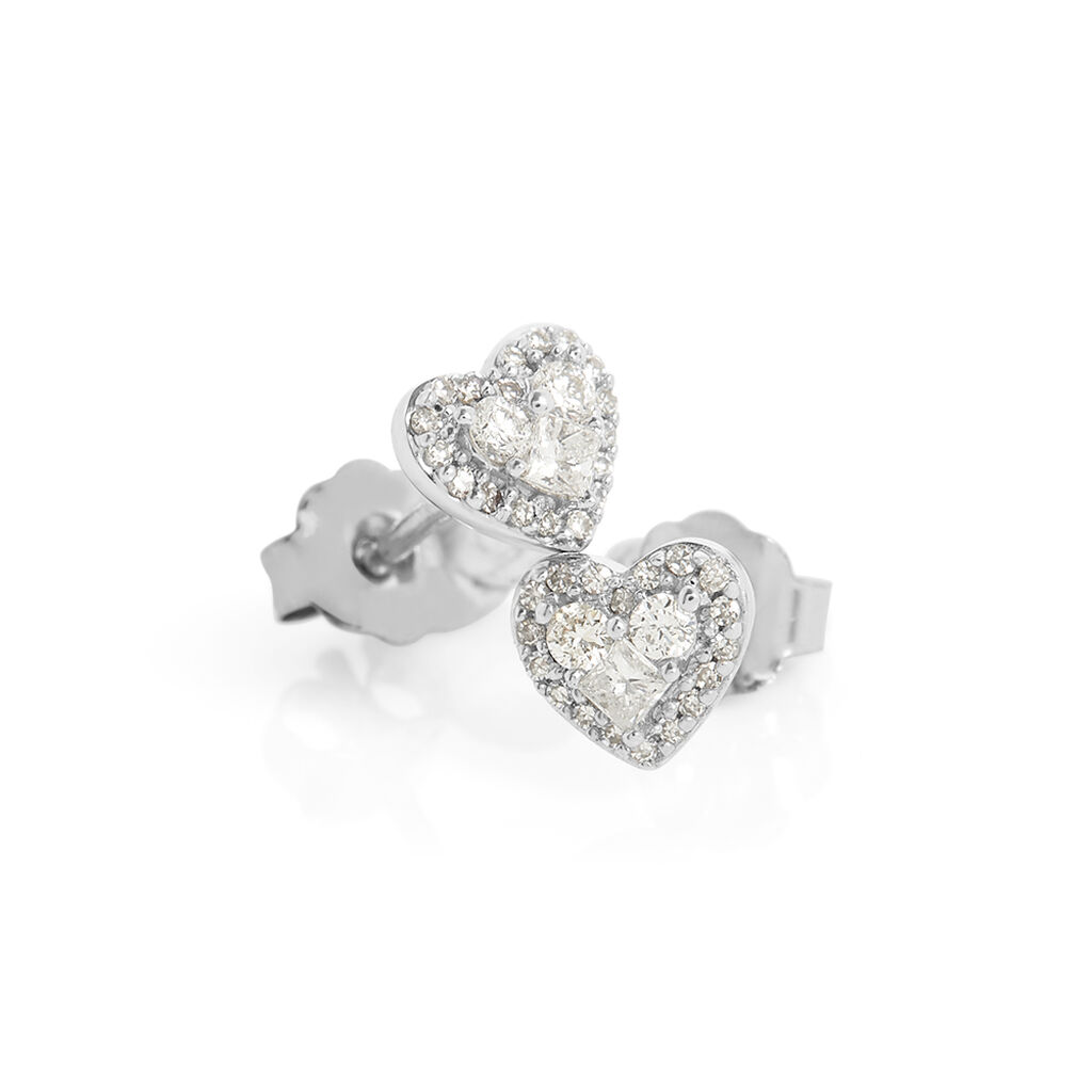Orecchini Lobo Sophia Oro Bianco Diamante - Orecchini a Lobo Donna | Stroili