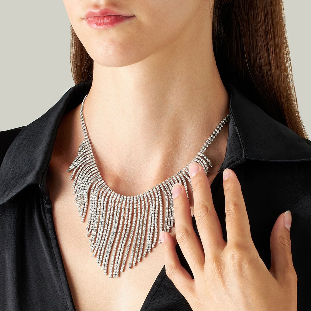 Collana Romantic Shine Metallo Cristallo - Collane Donna | Stroili