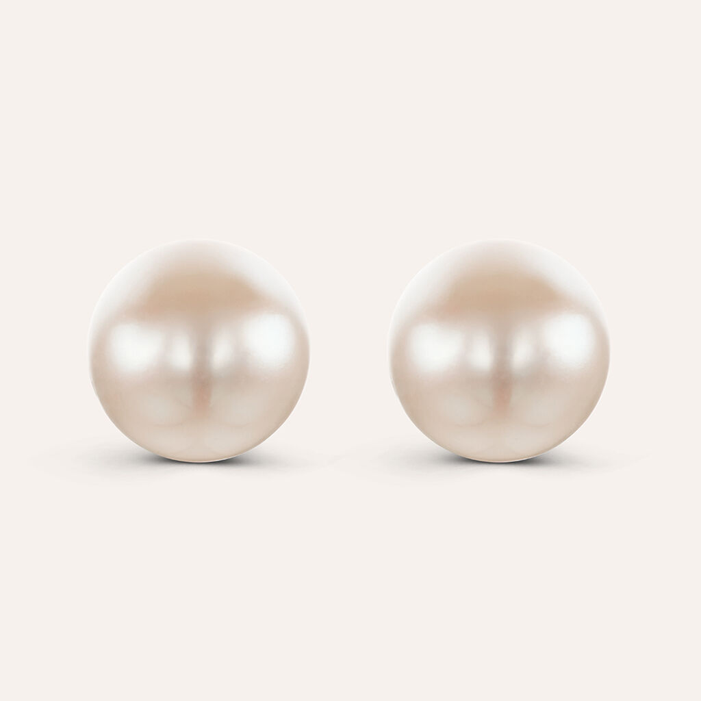 Orecchini Lobo Gabrielle Oro Bianco Perla D'Acqua Dolce