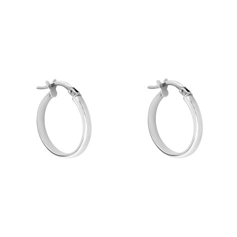 Orecchini A Cerchio Toujours Oro Bianco - Orecchini a Cerchio Donna | Stroili