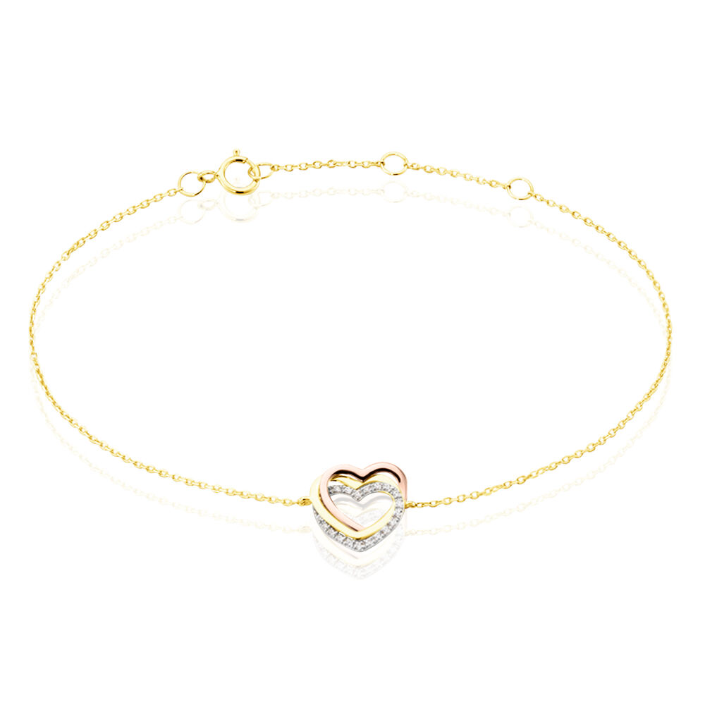 CORINNE - bracciale tennis cuori alternati con cubic zirconia - Grace