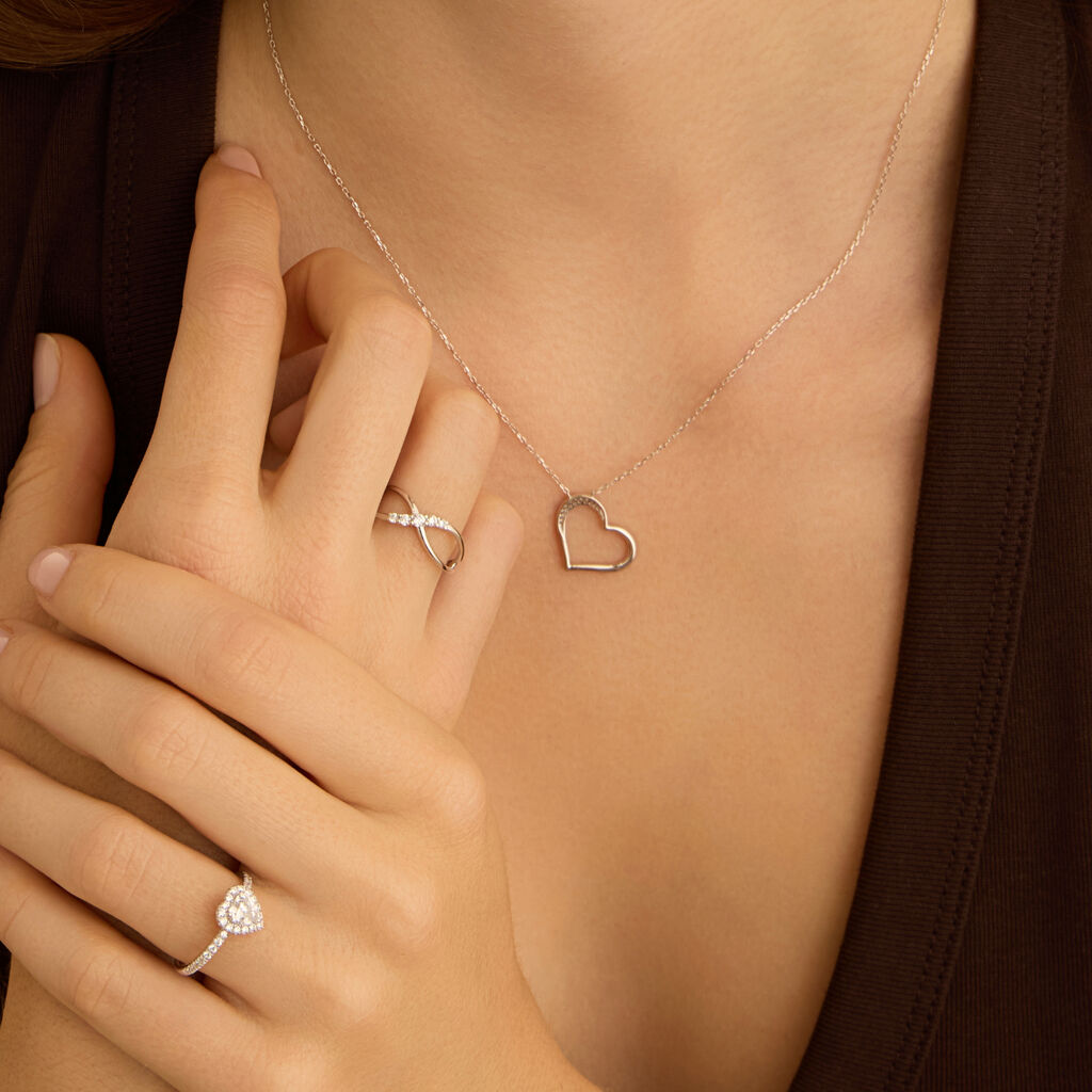 Collana Claire Oro Bianco Cubic Zirconia