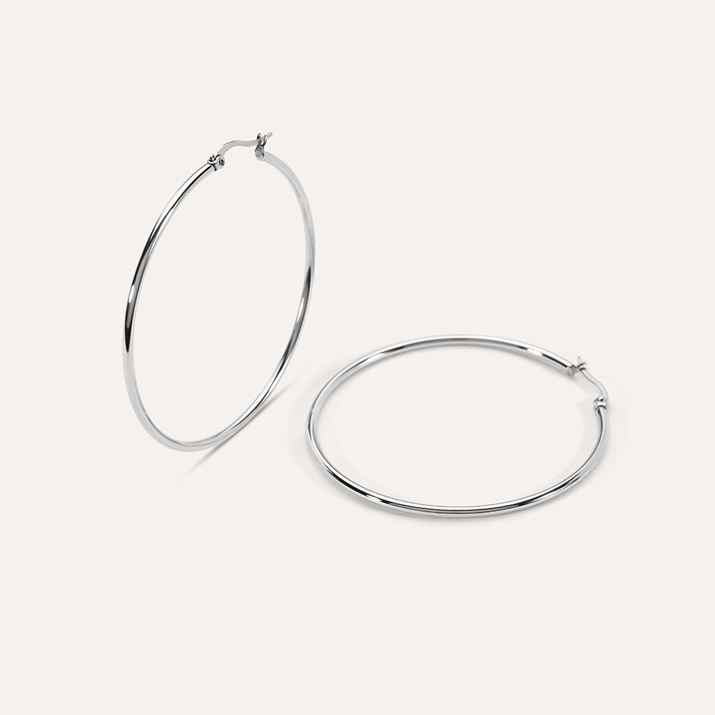 Orecchini A Cerchio Moonlight Acciaio