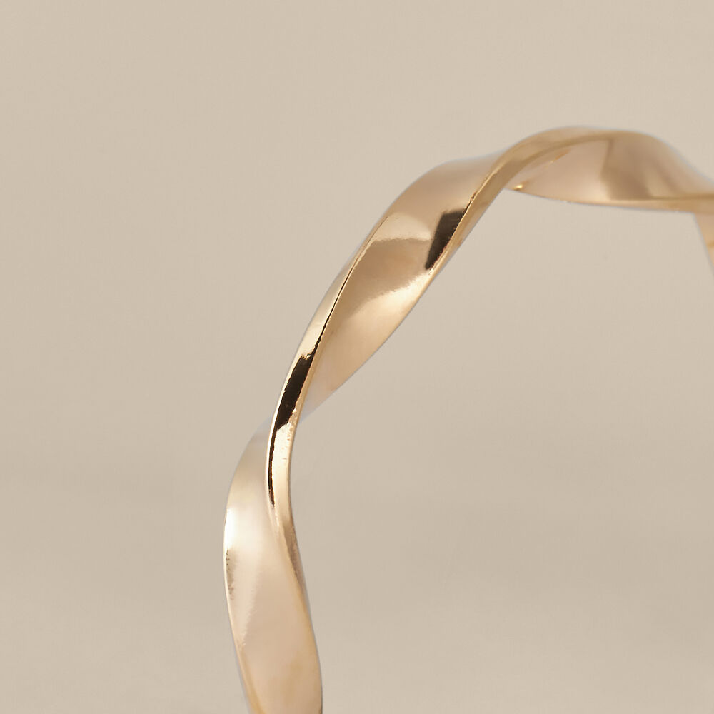 CARISSIMA Donna 18 Ct Oro Giallo Twist Creole Da 15 Mm - Foto 11