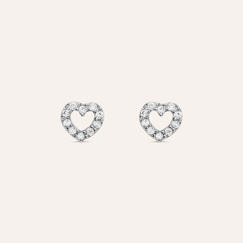 Orecchini Lobo Claire Oro Bianco Cubic Zirconia - Orecchini a Lobo Donna | Stroili