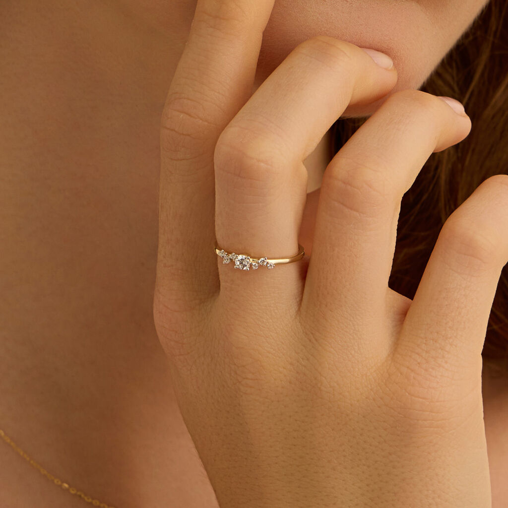 Anello Solitario Claire Oro Giallo Cubic Zirconia