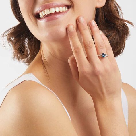 Anello Solitario Amélie Oro Bianco Topazio Cubic Zirconia - Anelli con Pietre Donna | Stroili