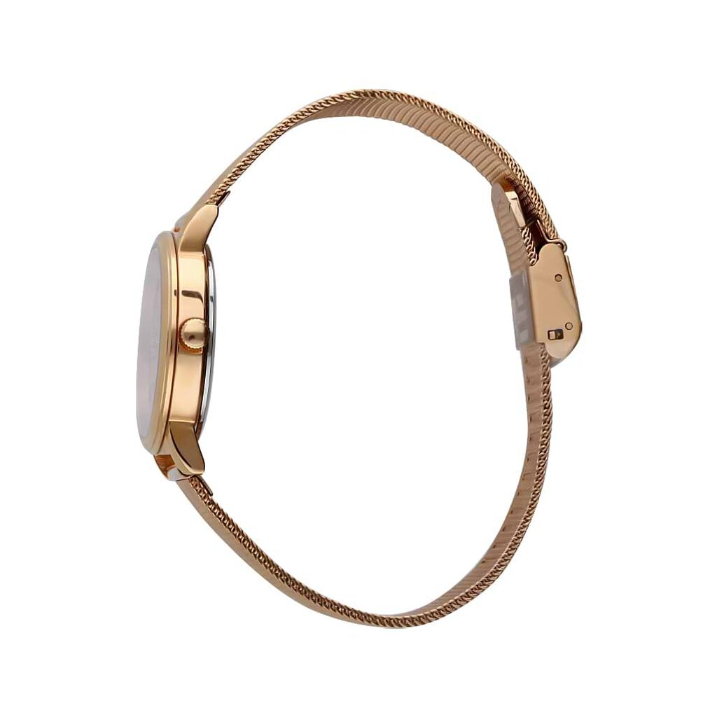 Solo tempo cassa e bracciale in acciaio - quadrante rose gold