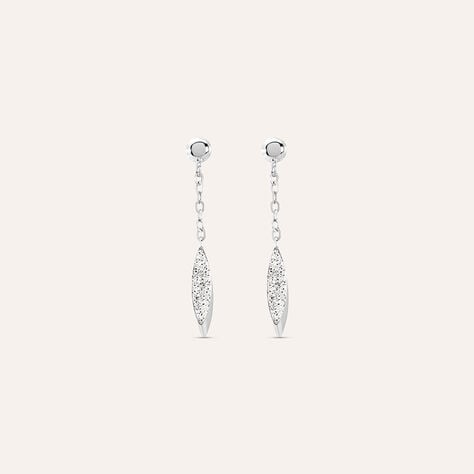 Orecchini Pendenti Crystal Gold Oro Bianco Cristallo - Orecchini Pendenti Donna | Stroili