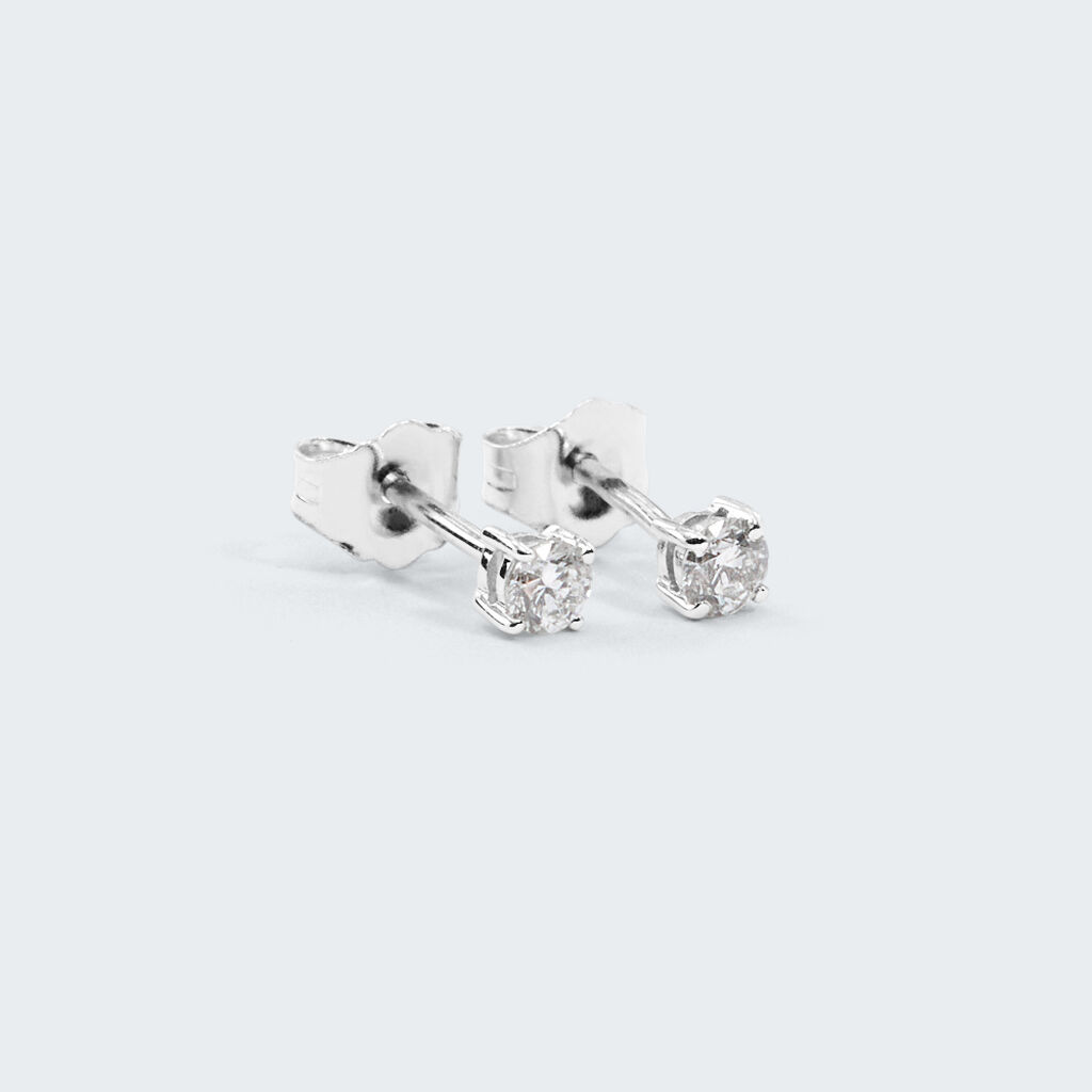 Orecchini Lobo Punto Luce Firmamenti Oro Bianco Diamante - Orecchini a Lobo Donna | Stroili