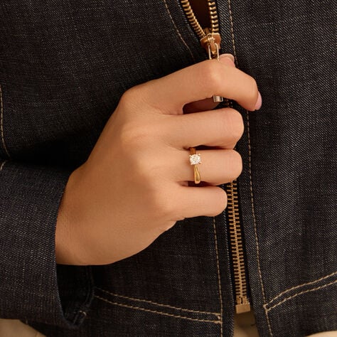 Anello Solitario Sophia Oro Giallo Diamante - Anelli con Pietre Donna | Stroili