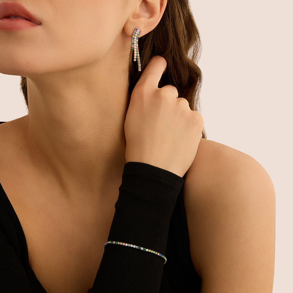 Bracciale Tennis Romantic Shine Metallo Cristallo