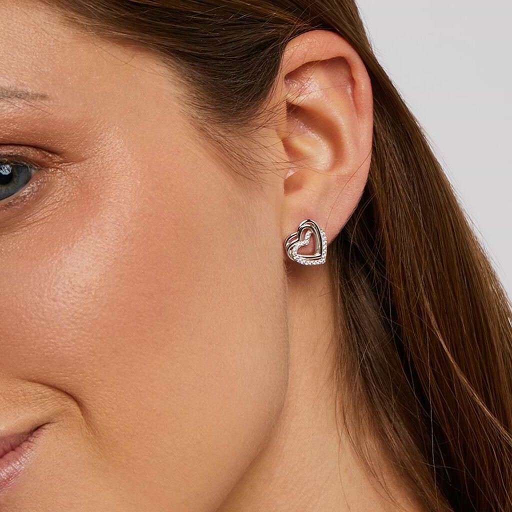 Orecchini Lobo Silver Shine Argento Rodiato Cubic Zirconia - Orecchini a Lobo Donna | Stroili