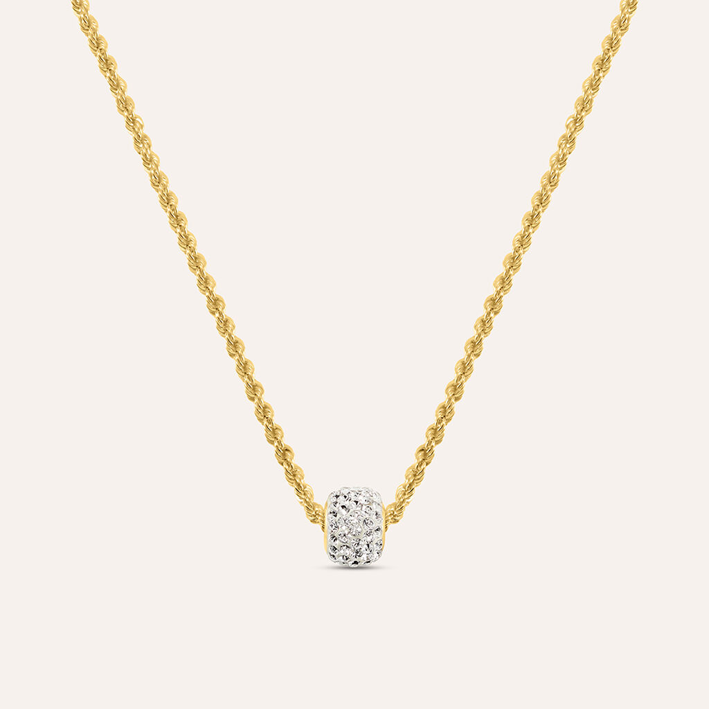 Collana Christelle Oro Giallo Cristallo