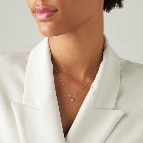 Collana Punto Luce Petali Oro Bianco Diamante - Collane Punto Luce Donna | Stroili
