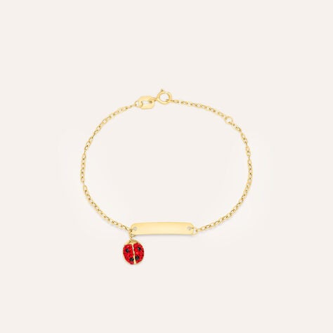 Bracciale Con Targhetta Holy Oro Giallo Cristallo - Bracciali con Incisione Bambino | Stroili