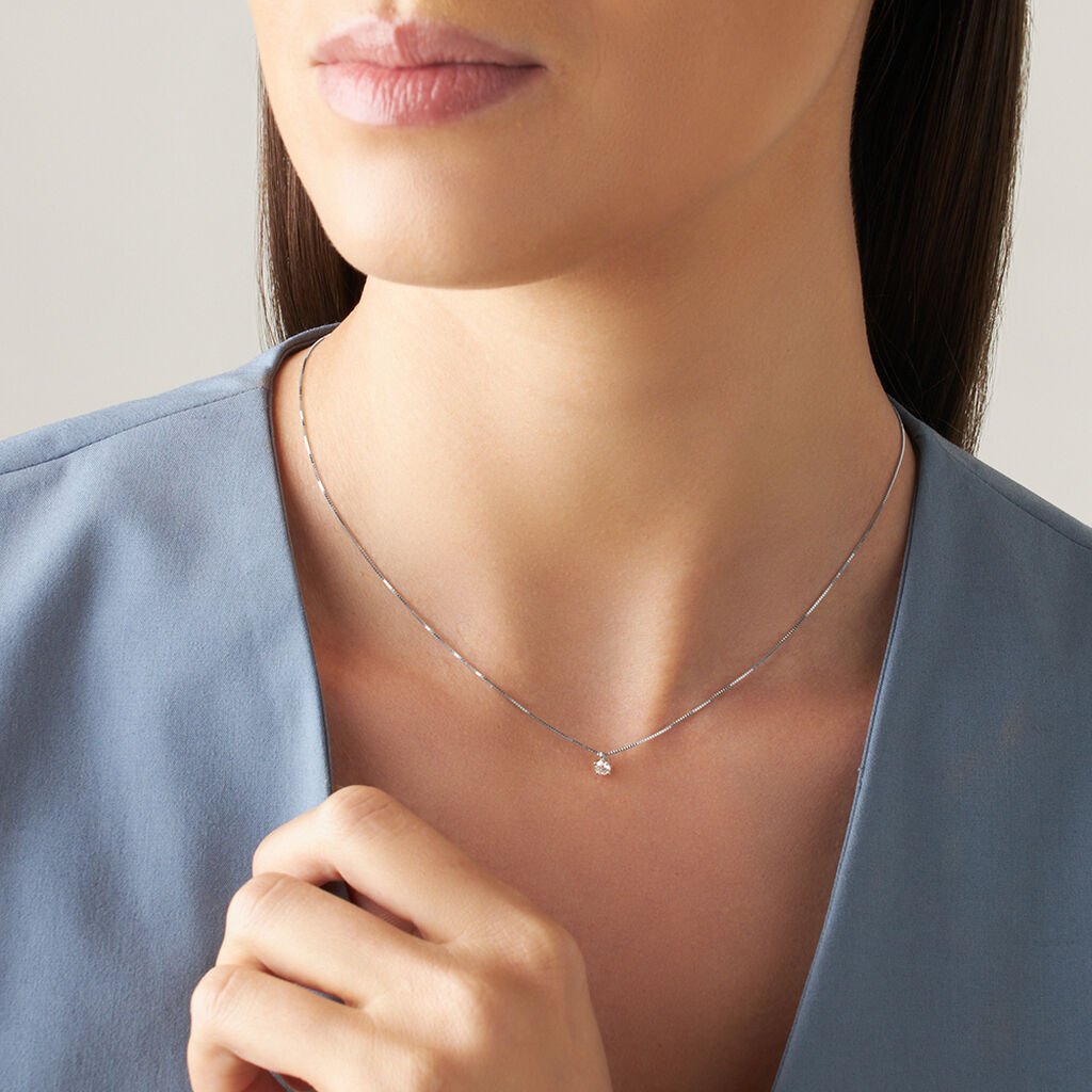 Collana Punto Luce Firmamenti Oro Bianco Diamante - Collane Punto Luce Donna | Stroili