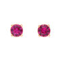 Orecchini Lobo Punto Luce Silver Rainbow Argento Rosa Cubic Zirconia