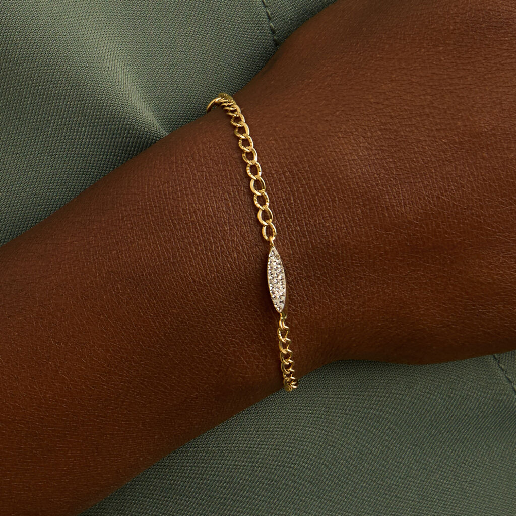 Bracciale Crystal Gold Oro Giallo Cristallo