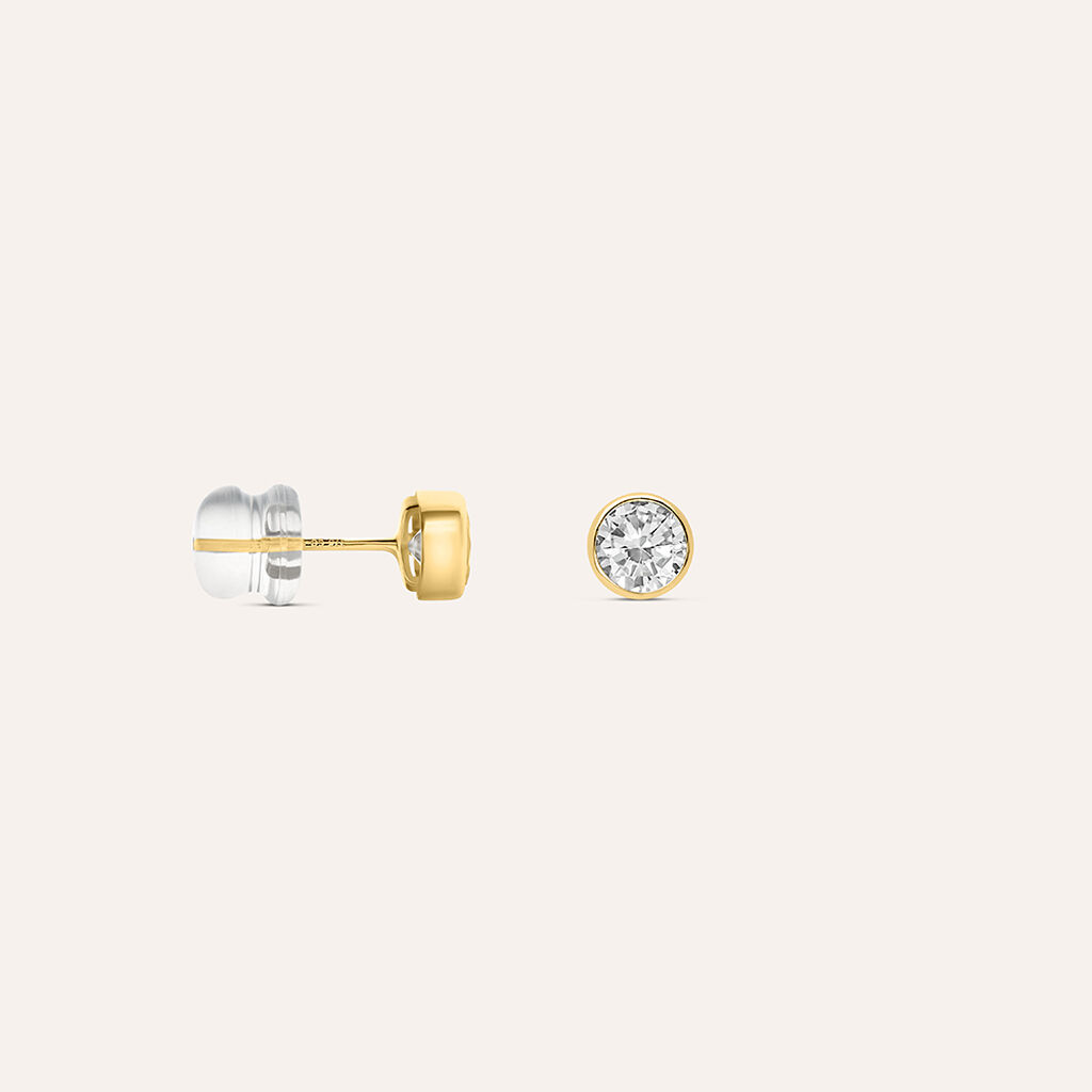 Orecchini Lobo Punto Luce Bon Ton Oro Giallo Cubic Zirconia - Orecchini a Lobo Donna | Stroili