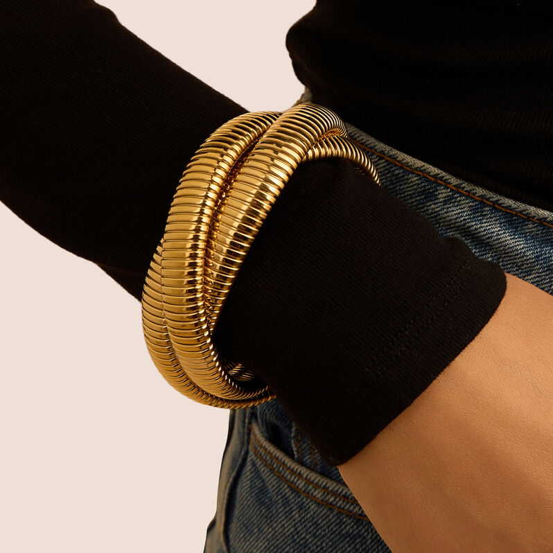 Bracciale Tubogas Radiance Acciaio Dorato - Bracciali Donna | Stroili