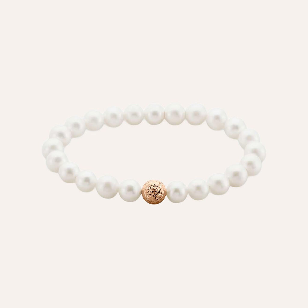 Bracciale Gabrielle Oro Rosa Perla D'Acqua Dolce