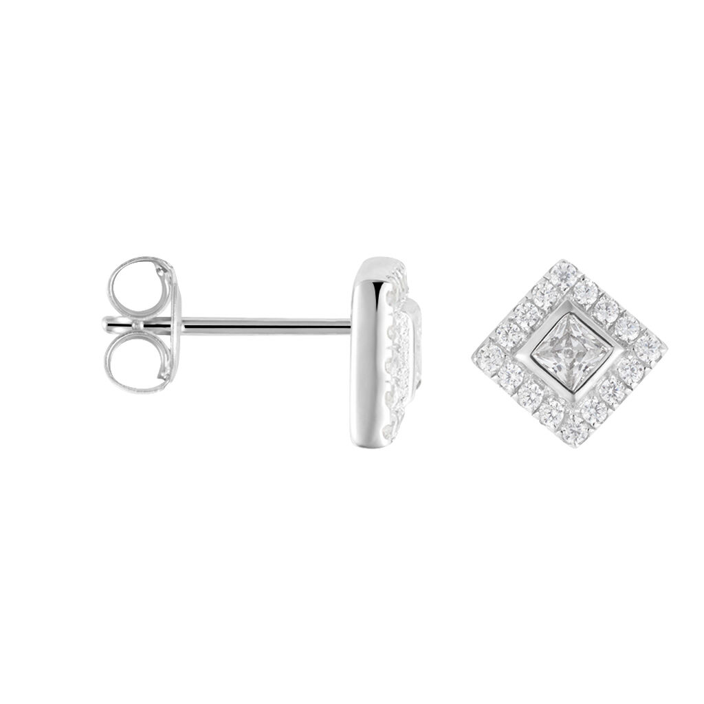 Orecchini Lobo Punto Luce Silver Elegance Argento Rodiato Cubic Zirconia - Orecchini a Lobo Donna | Stroili