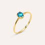 Anello Solitario Amélie Oro Giallo Topazio