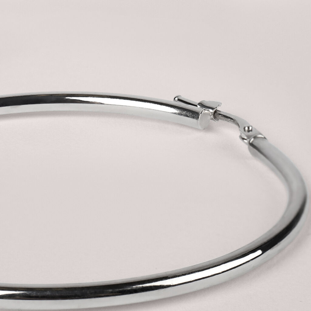 Orecchini A Cerchio Toujours Oro Bianco - Orecchini a Cerchio Donna | Stroili