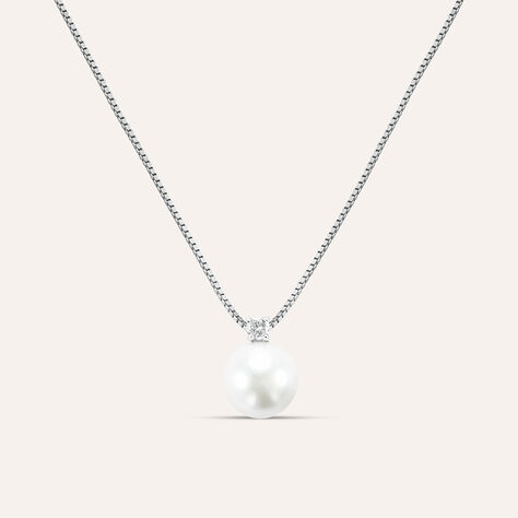 Collana Silver Pearls Argento Rodiato Perla sintentica Cubic Zirconia - Collane Donna | Stroili