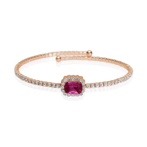 Bangle Romantic Shine Metallo Rosa Cristallo - Bracciali Rigidi Donna | Stroili