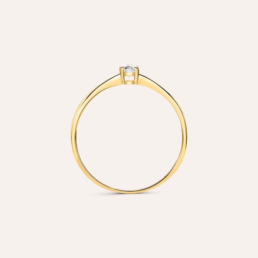 Anello Solitario Claire Oro Giallo Cubic Zirconia - Anelli con Pietre Donna | Stroili